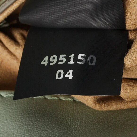 Stella McCartney Sage Green Faux Leather Perforated Logo Crossbody Bag - Picture 6 of 12